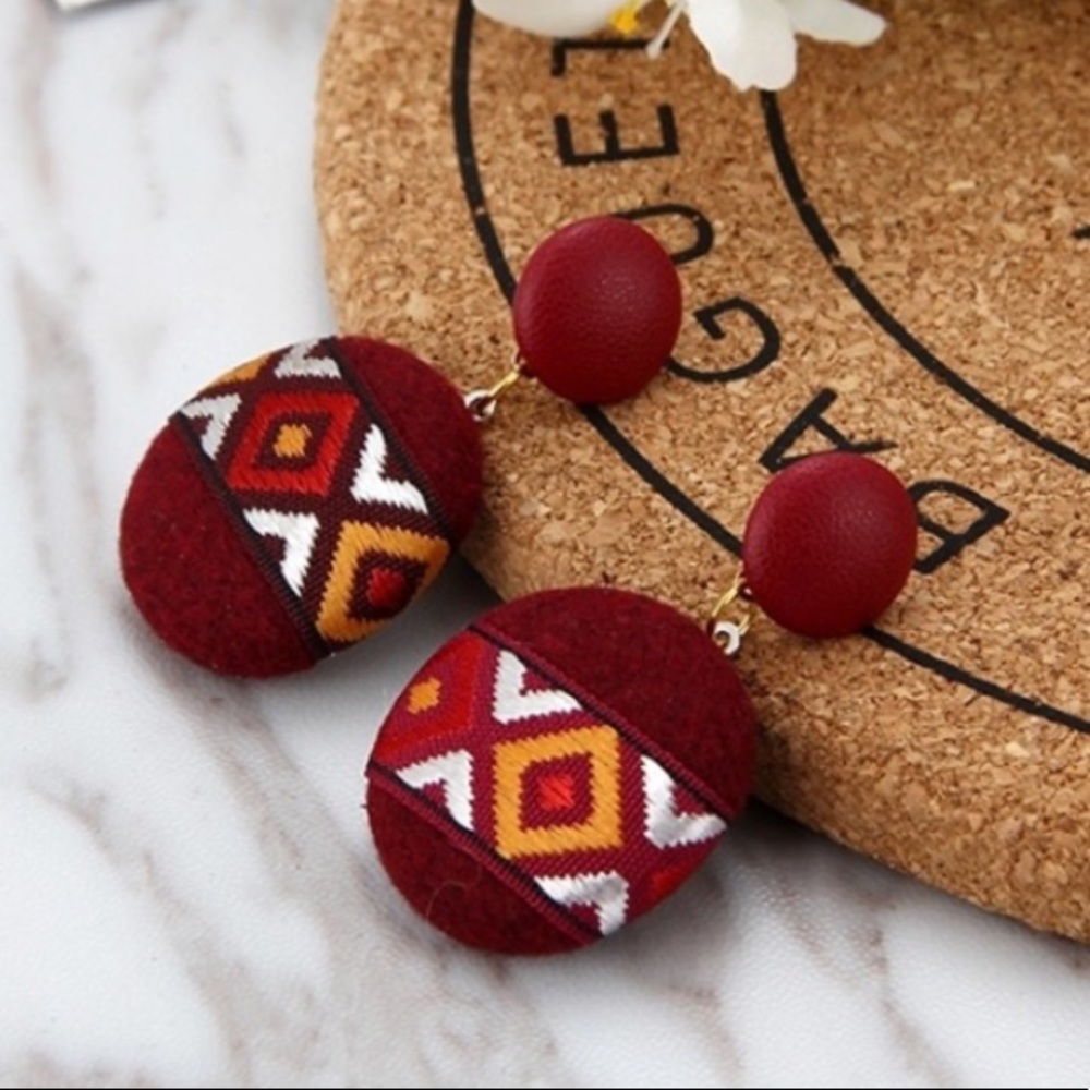 Embroidered Bohemian Earrings